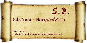 Sándor Margaréta névjegykártya